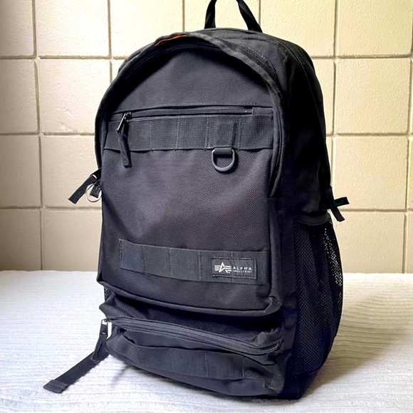 Vintage Alpha Industries 30L Nylon Canvas Tactical Combat Backpack - Picture 1 of 10
